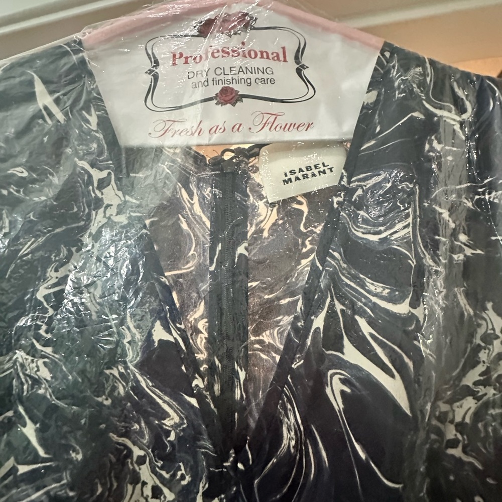 Isabel Marant Blue Marble Print Dress - Picture 8 of 8